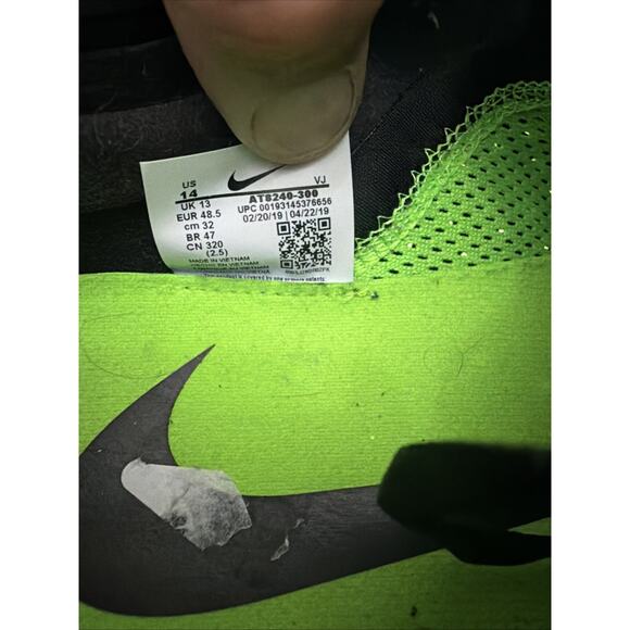 Nike Zoom Fly 3 -Mens US 14-Runners Trainers - Neon Green - AT8240-300 main image 5